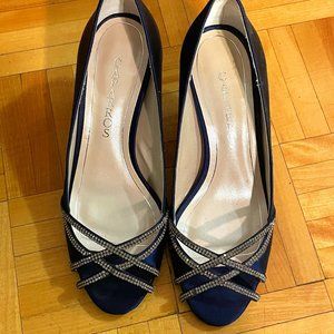Blue satin Caparros pumps - brand new
